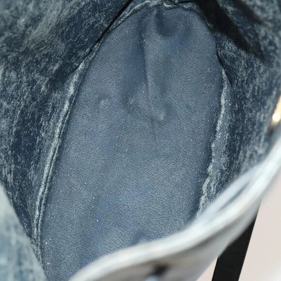 GUCCI Micro GG Supreme Sherry Line Shoulder Bag PVC Navy Gold Auth 125756 - Picture 11 of 16